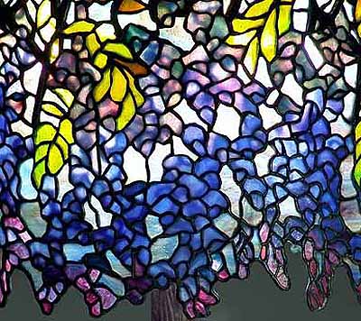 18" Wisteria Tiffany Lamp royal blue